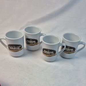 Nabob Coffee Canadian Bilingual REGO Ceramic Mug 8oz - Lot of 4